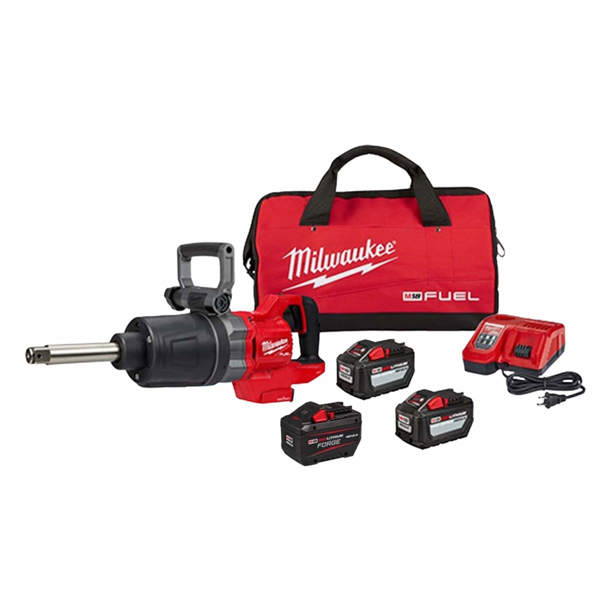 Impact Wrench Kit: 1 in Drive Size, 1, 900 ft-lb Fastening Torque, Brushless, 18 V DC Volt