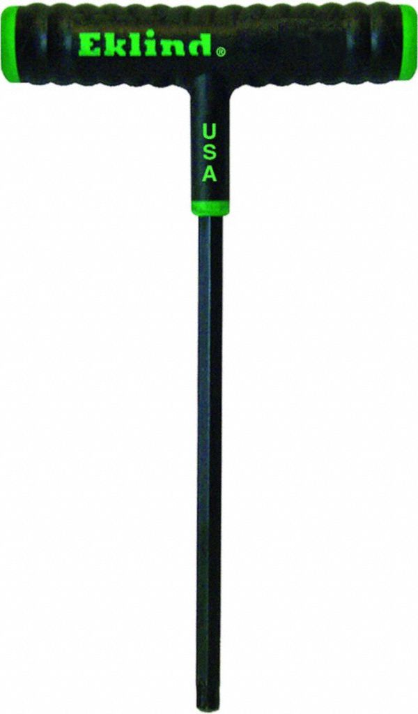 Torx Key: 1 Tips, Torx, Std End, T8 Tip Size, Long, Alloy Steel, Black Oxide, 3 in Handle Lg