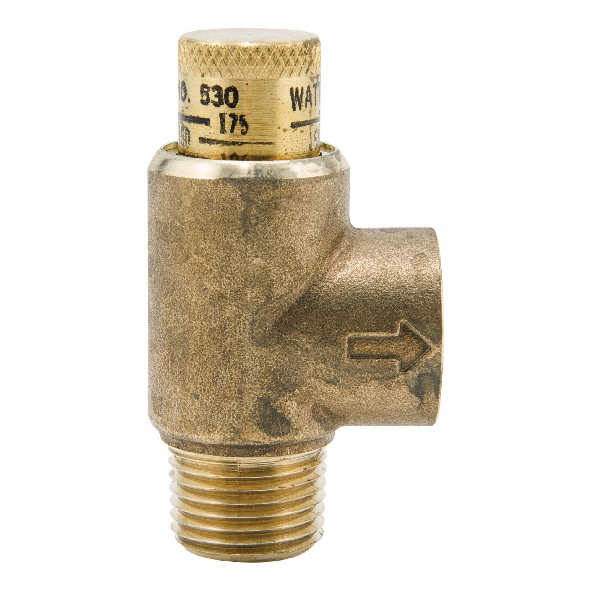 WATTS, MNPT x FNPT, 3/4 in x 1/2 in, Calibrated Adjustable Relief