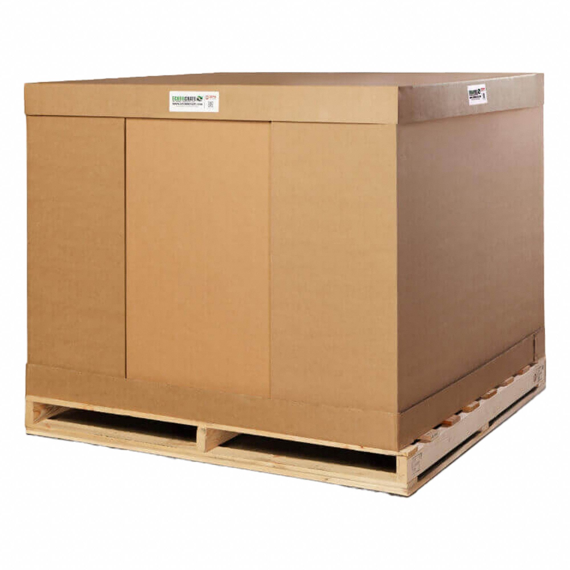 Shipping Crate: 60 in x 60 in x 60 in, 56 1/2 in x 54 1/2 in x 56 1/2 in, 1 in Wall Thick, 4-Way