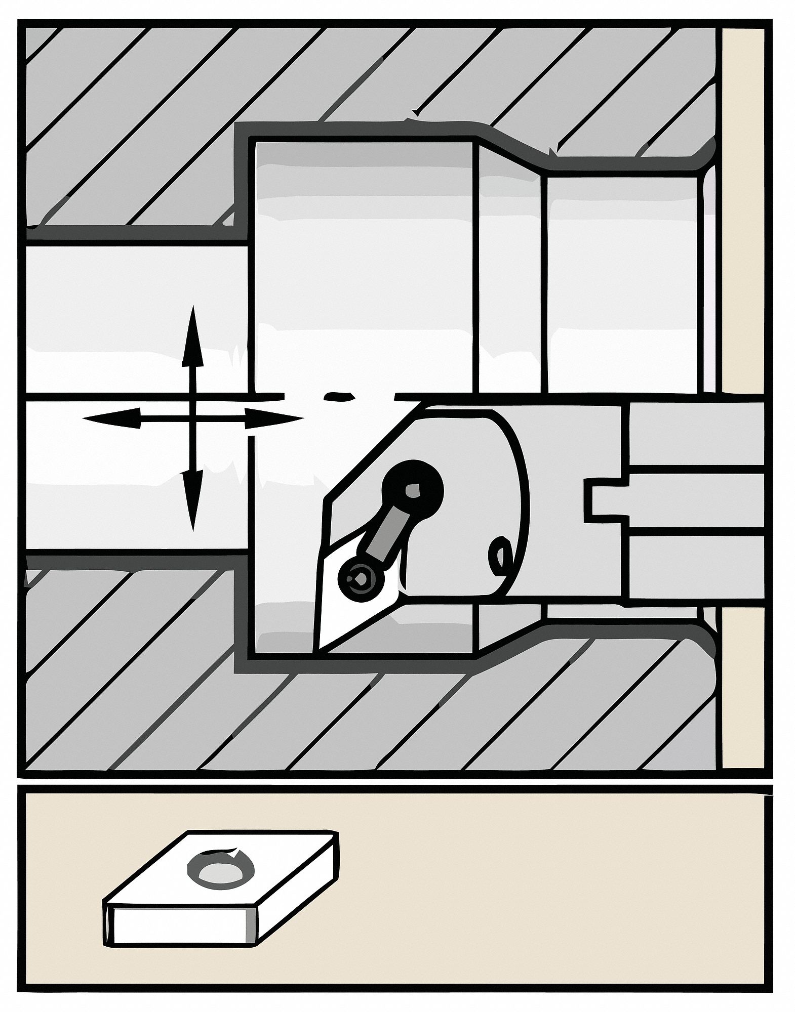 Indexable Boring Bar, 2-1/2", HSS
