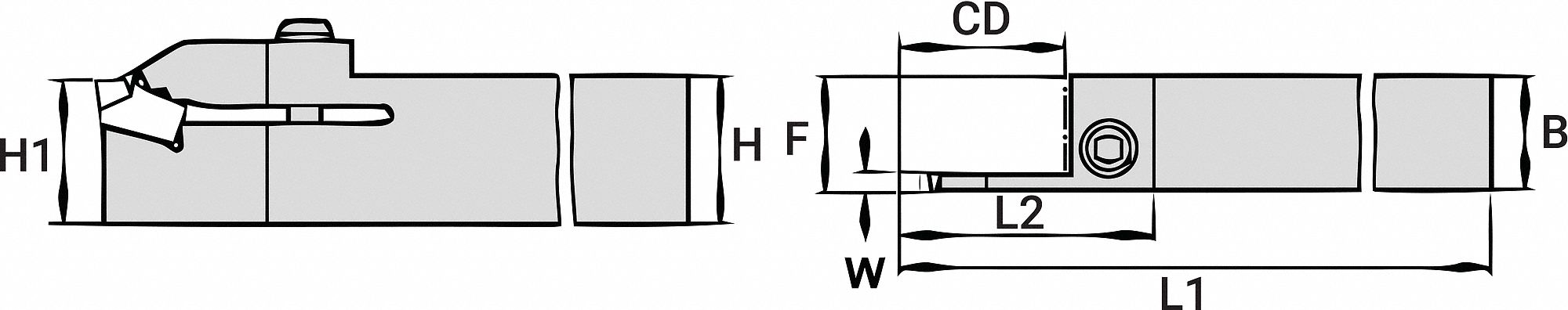 Thread Turning Toolholder, 12250025200