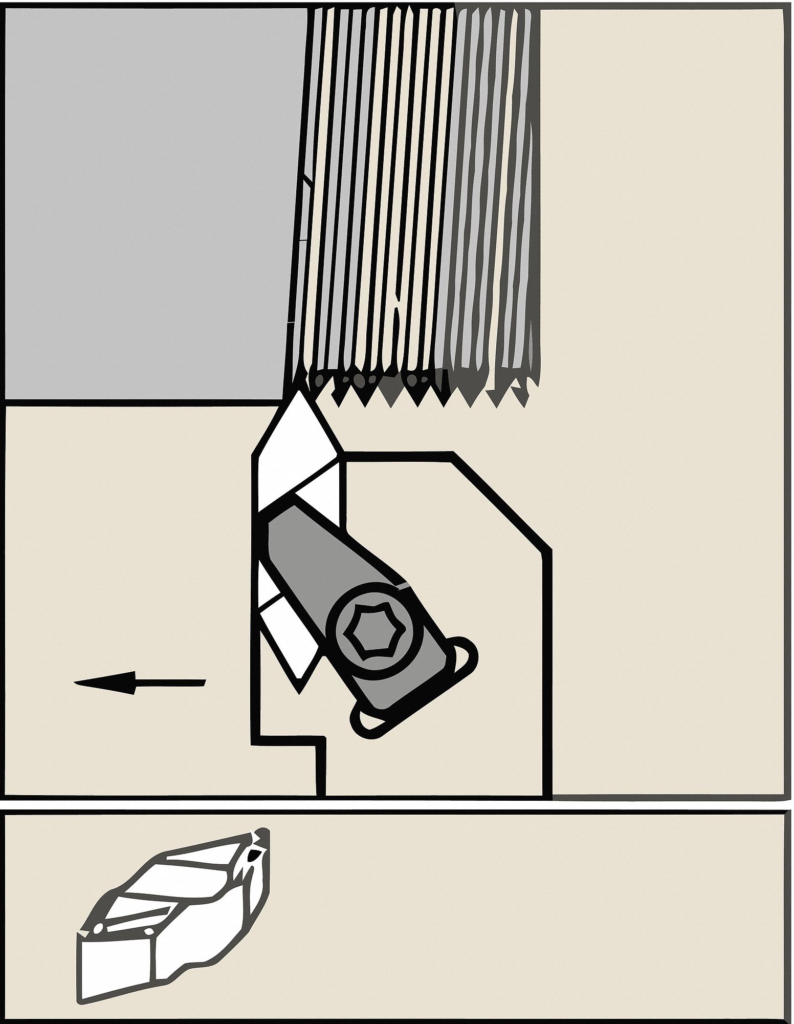 Thread Turning Toolholder, NSUR2525M4Q