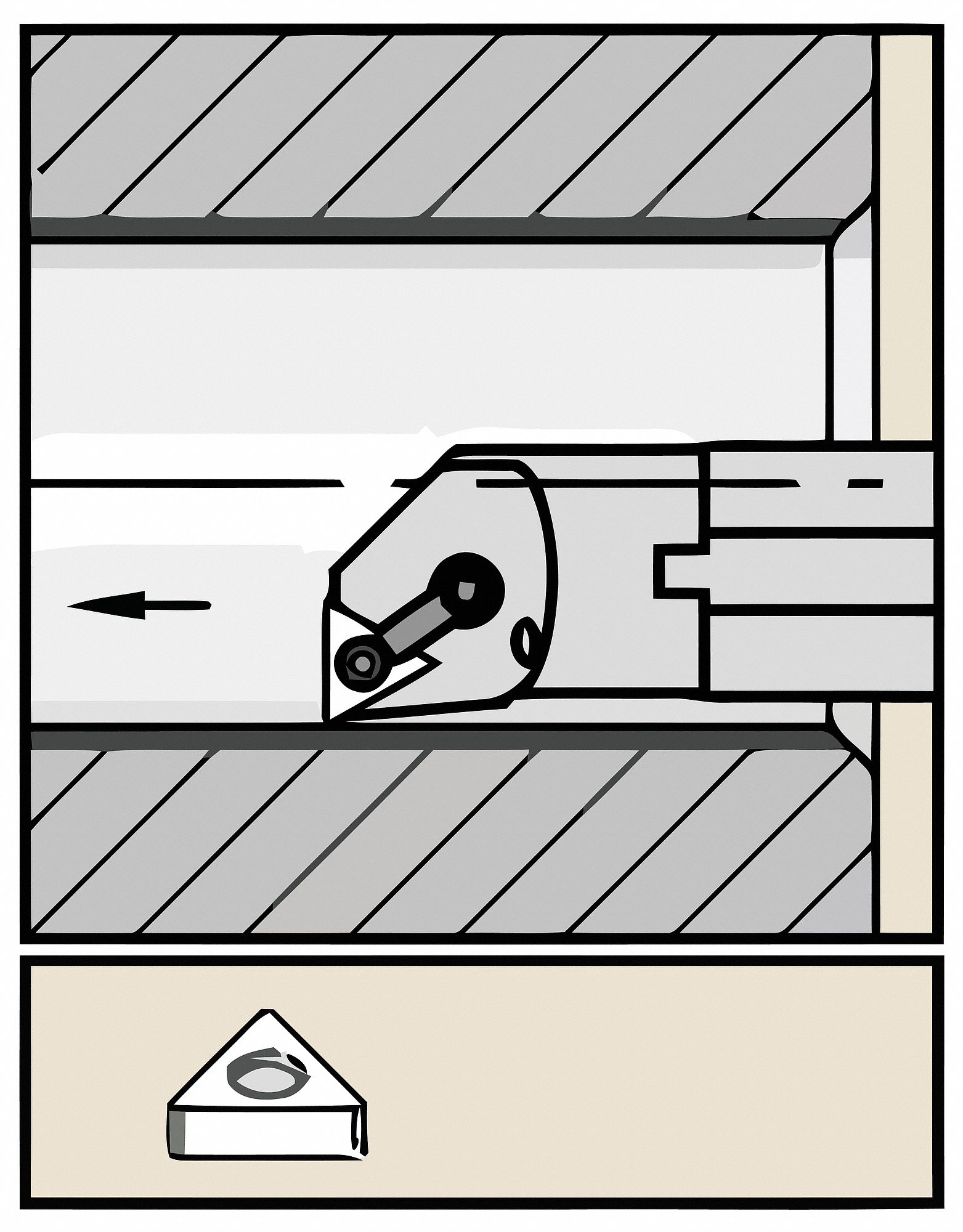 Indexable Boring Bar, 50.00mm, HSS