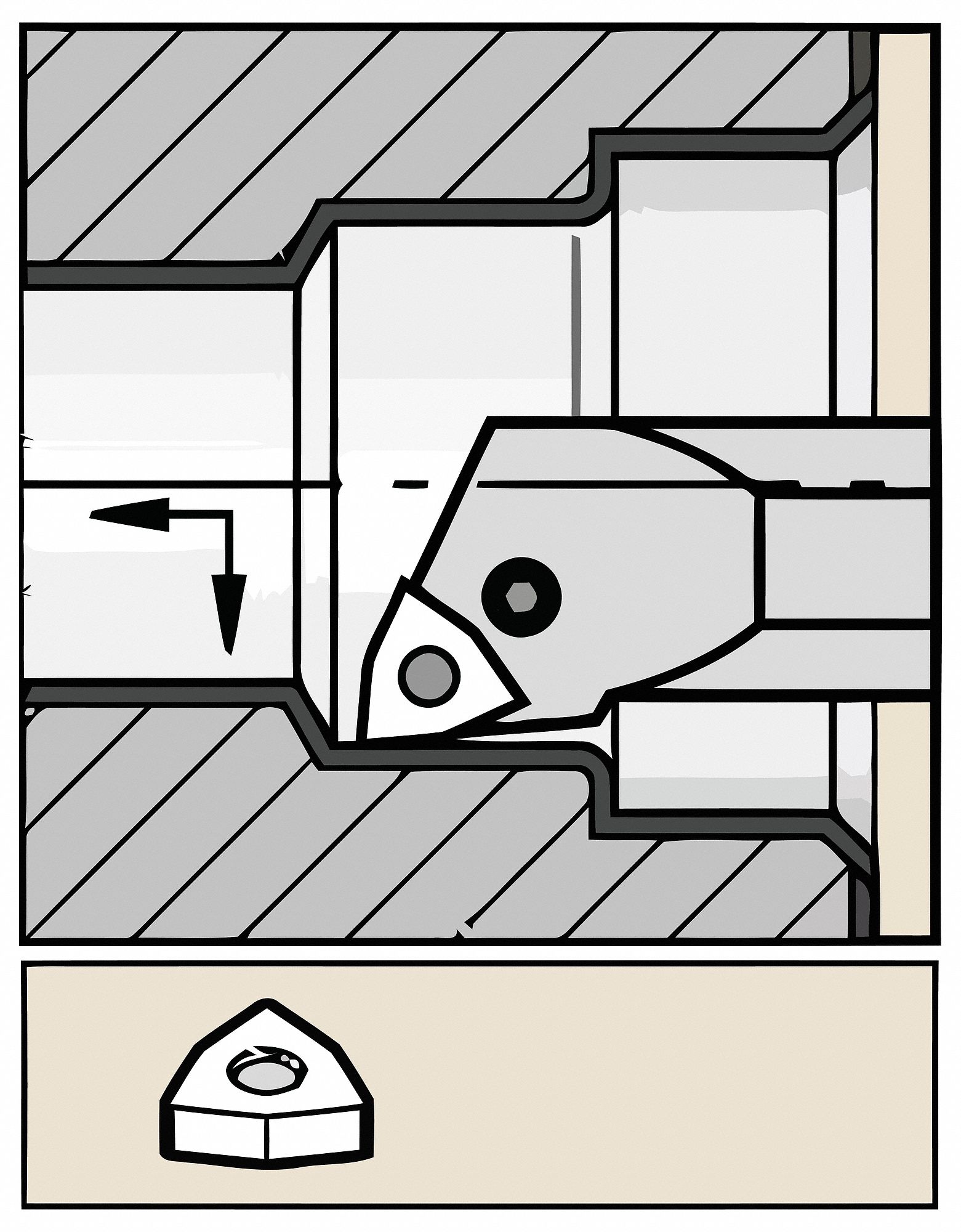 Indexable Boring Bar, 25.00mm, HSS