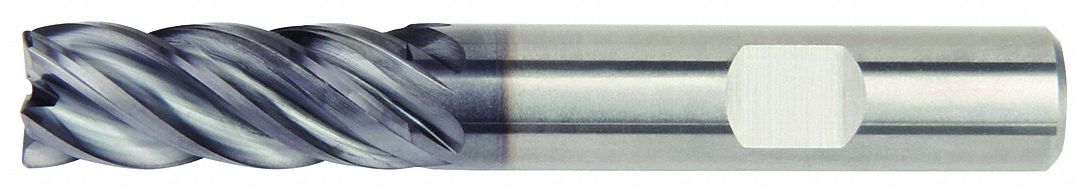 Cor Rad End Mill, 10.00mm, Carb, 1.00mm rad