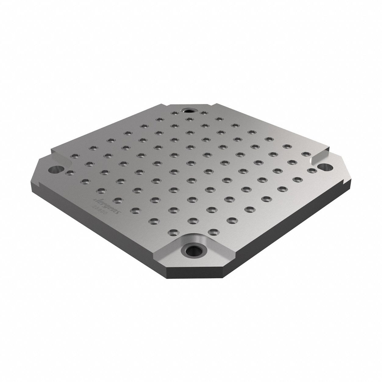 Fixture Plate: Ball Lock, Square, Steel, 16 in W x 16 in L x 1.125 in H, 80 lb Wt, 28801