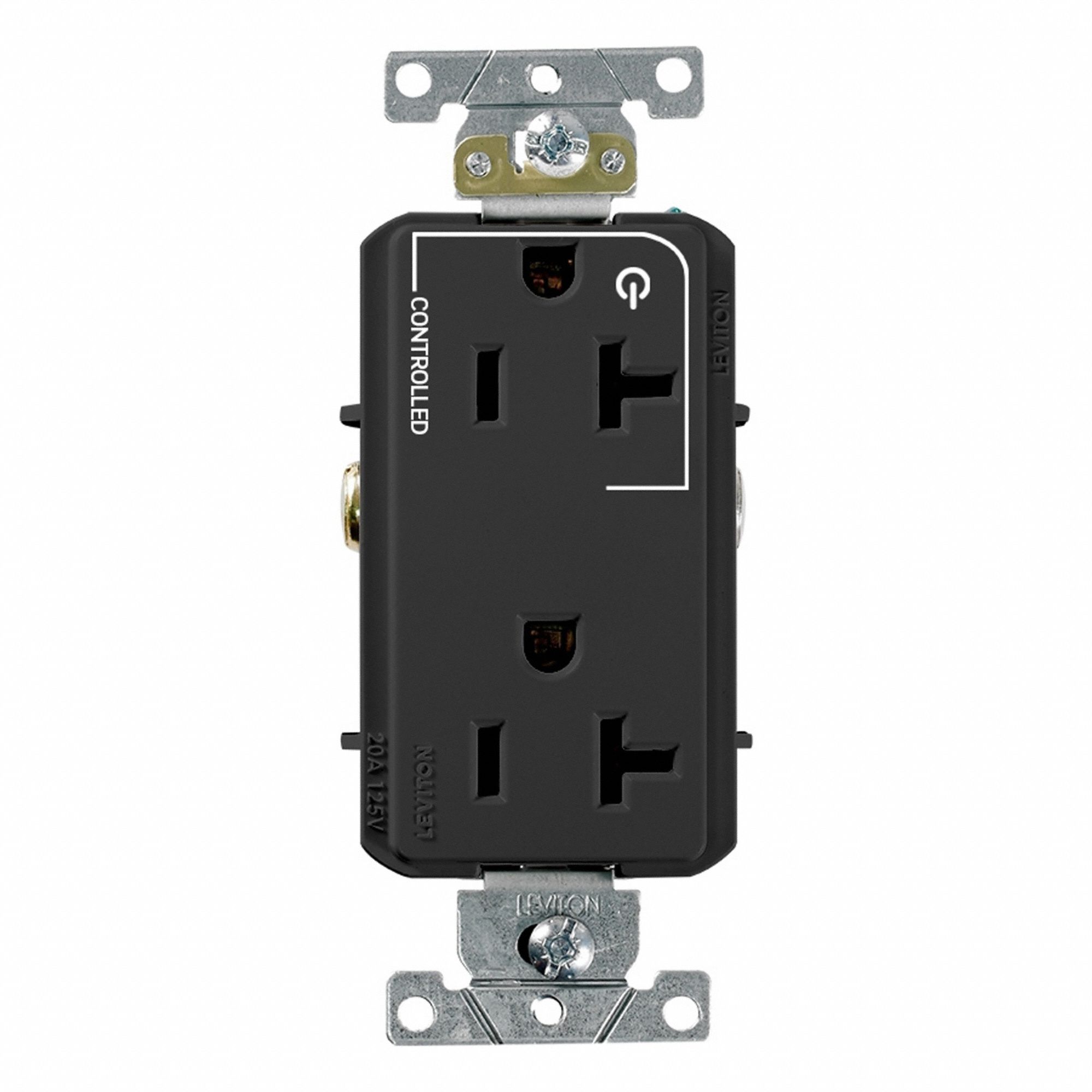 DPl Dup Rec 20A 125V 1MCtrl Self-Gr Blk