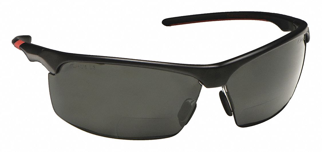 EYEDEFEND, Wraparound Frame, Frameless, Bifocal Safety Reading Glasses 28AC80XYL+150P Grainger