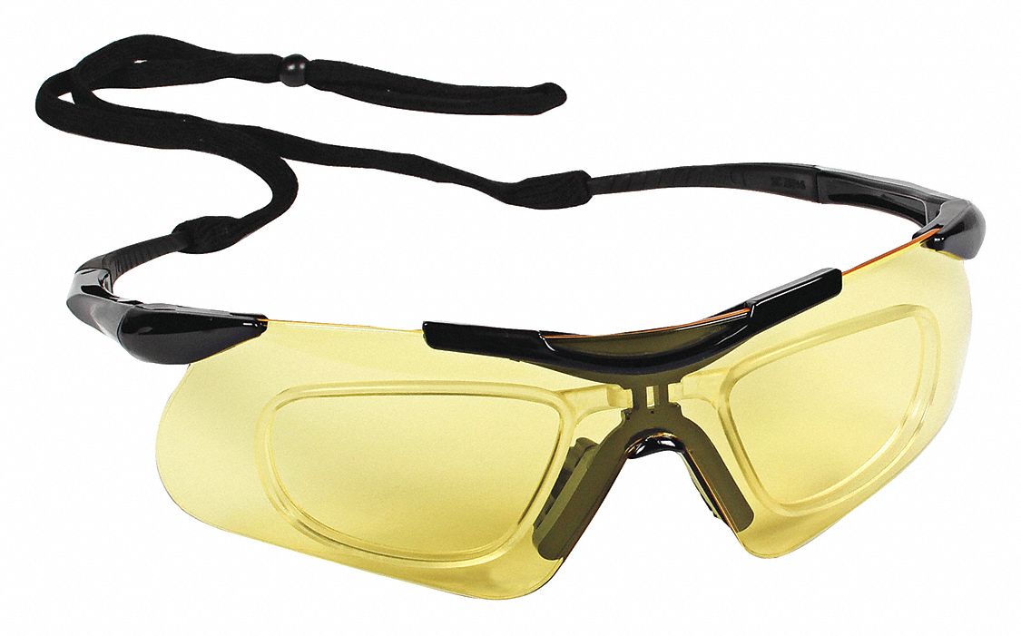 Kleenguard V60 Nemesis Safety Inserts Anti Fog Scratch Resistant Safety Glasses Amber Lens