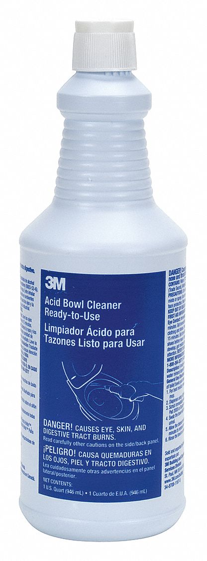 Bathroom Cleaner: Bottle, 1 qt Container Size, Ready to Use, Liquid, Pleasant, 12 PK