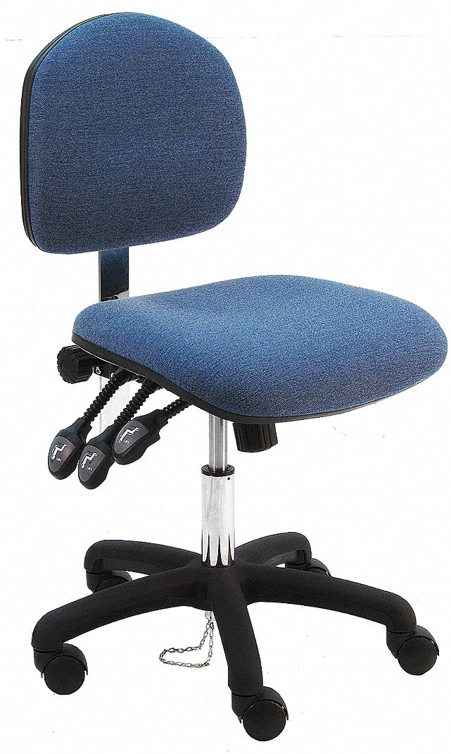 Fabric, Armless, Ergonomic Chair 28AD55LNSDFTLCWWBLUE Grainger