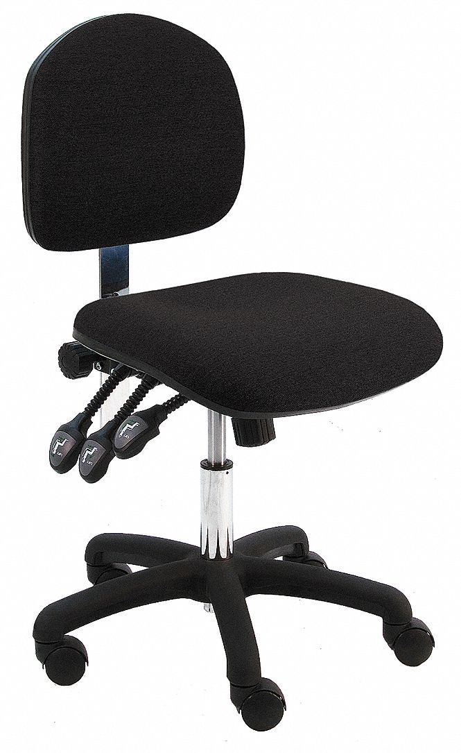 Office Chair: Washington, Black, Fabric Material, 15 1/2 in Back Ht, 21 1/2 in Seat Wd