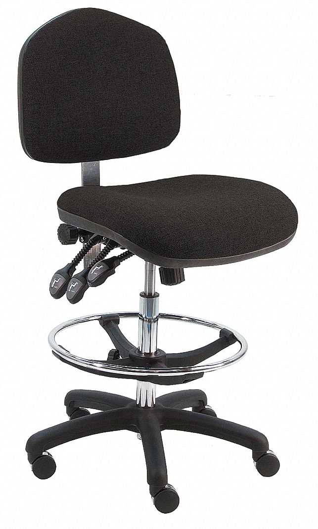 Office Chair: Washington, Black, Fabric Material, 15 1/2 in Back Ht, 21 1/2 in Seat Wd