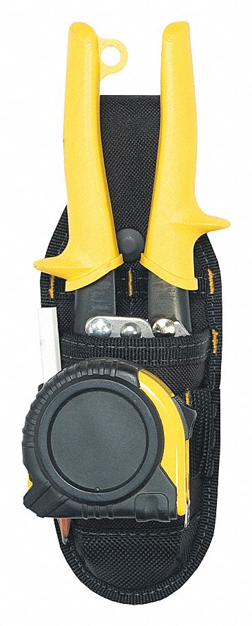 TOOL AND KNIFE HOLDER, LOCK-IN DESIGN, 1 POCKET, BLACK, 1 1/4 X 9 1/4 X 3.13 IN, POLYESTER