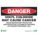 DANGER SIGN, ALUMINUM, VINYL CHLORIDE MAY CAUSE CANCER, HEADER DANGER, 10 IN H, SURFACE MOUNT, WHITE/BLACK/RED