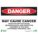 DANGER SIGN, MAY CAUSE CANCER, HEADER DANGER, RECTANGLE, 10 IN H, 14 IN W, ALUMINUM, SURFACE MOUNT, WHITE/BLACK/RED