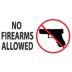 No Firearms Allowed Signs