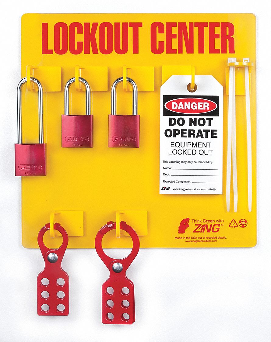 Lockout Station: 11 Components Included, Gen, Lockout Station, Keyed Different Padlocks, Text
