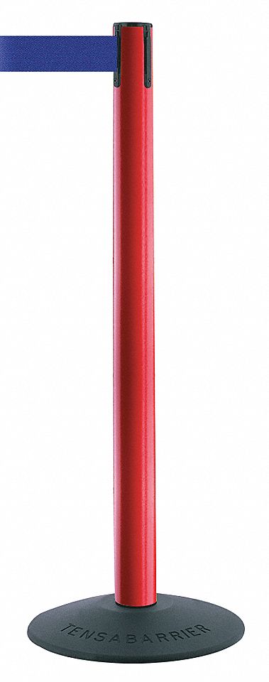TENSATOR ECONOMY POST,PVC,POST FINISH RED - Barrier Posts with Belts ...