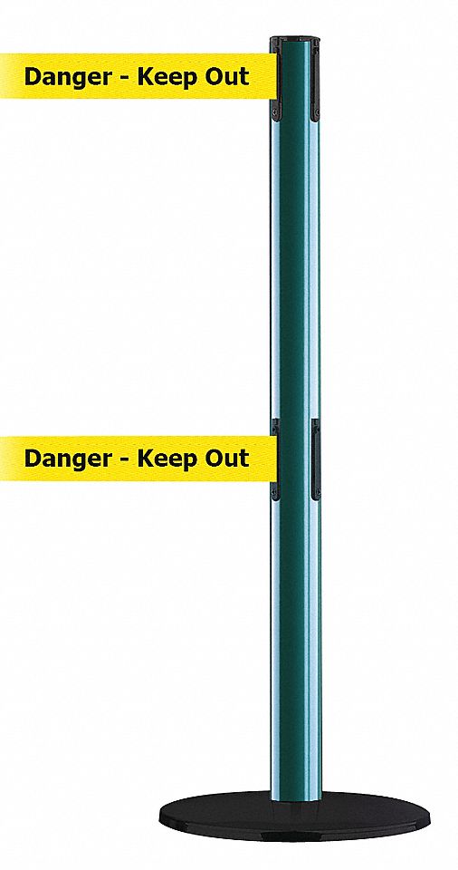 POST,DBL BELT,GRN,DANGER KEEP OUT