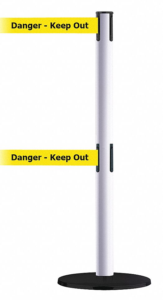 POST,DBL BELT,WHT,DANGER KEEP OUT