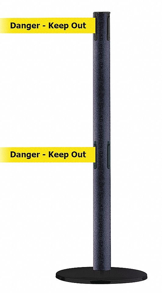 POST,DBL BELT,BLACK,DANGER KEEP OUT