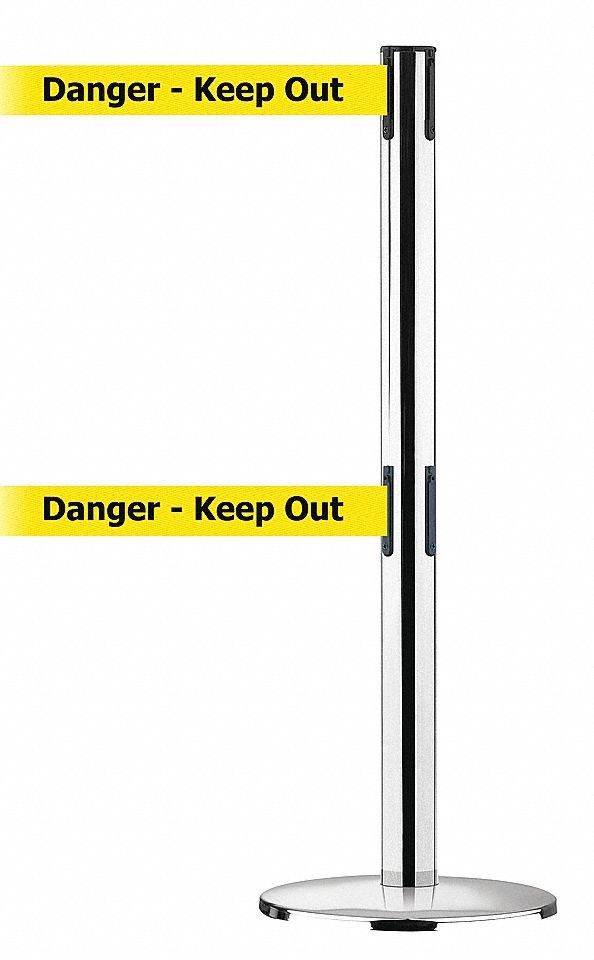 POST,DOUBLE BELT,SS,DANGER KEEP OUT