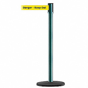 PORTABLE POST,GREEN,DANGER KEEP OUT