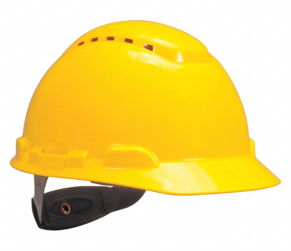 3M H700 Casco de Seguridad, Matraca de 4 Puntos, Amarillo, Talla
