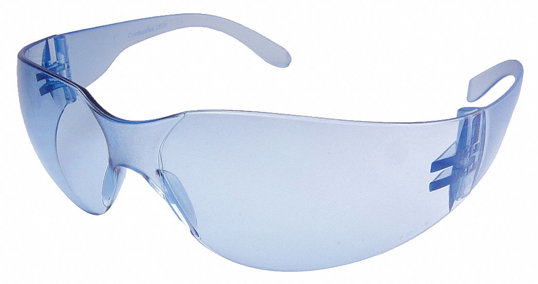 CONTENDER Lentes de Seguridad Azul Claro Antirrayaduras - Lentes de Seguridad 28C223 | 28C223 - Grainger México