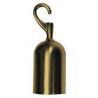 POST ROPE HOOK END,SATIN BRASS