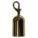 POST ROPE SNAP END, POLISHED BRASS