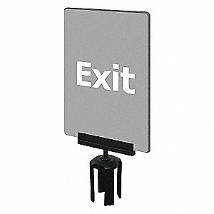 ACRYLIC SIGN, EXIT PLEASE DO NOT ENTER, POST BRACKET, BROWN, 7 X 11 IN