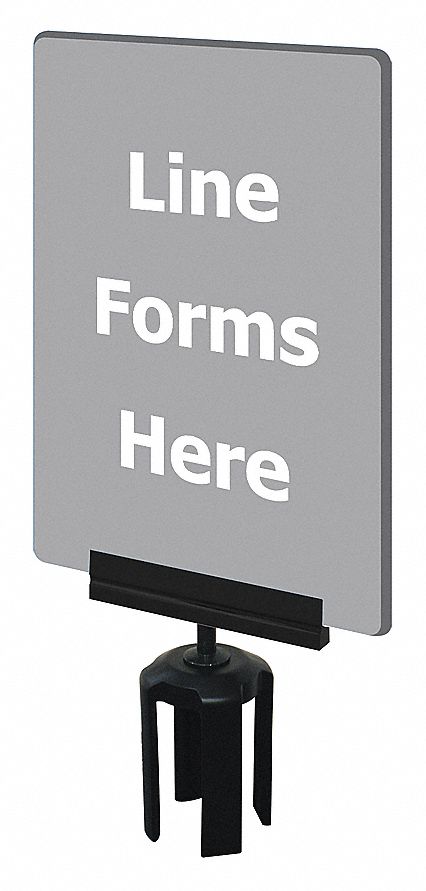 TENSATOR ACRYLIC SIGN, LINE FORMS HERE, POST BRACKET, BROWN, 7 X 11 IN ...