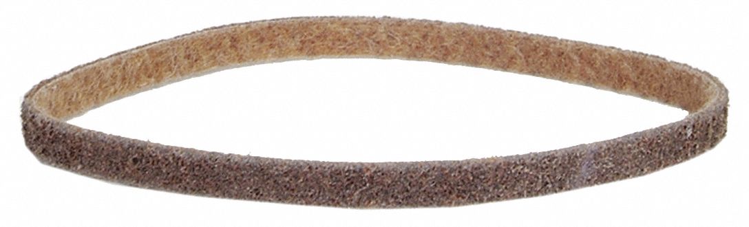 Surface-Conditioning Belt: 1/4 in W x 18 in L, Aluminum Oxide, Coarse, 24 PK