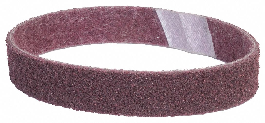 Surface-Conditioning Belt: 1 in W x 18 in L, Aluminum Oxide, Medium, 12 PK