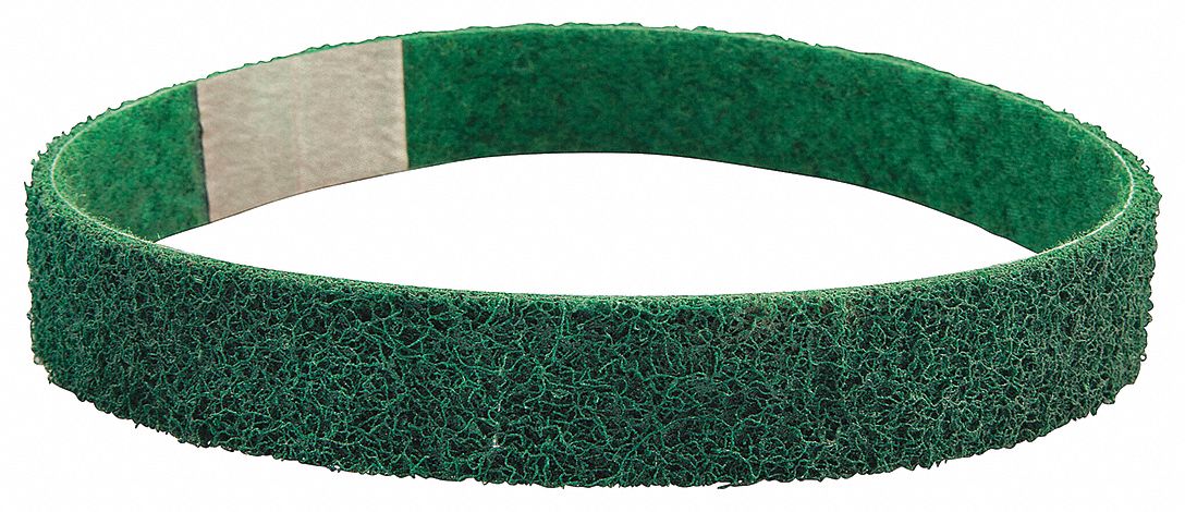 Surface-Conditioning Belt: 1 in W x 18 in L, Aluminum Oxide, Fine, Bear-Tex Rapid Prep, 12 PK