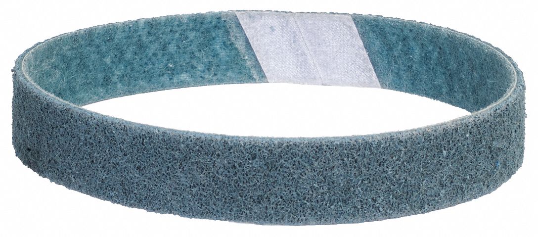 Surface-Conditioning Belt: 1 in W x 18 in L, Aluminum Oxide, Very Fine, 12 PK