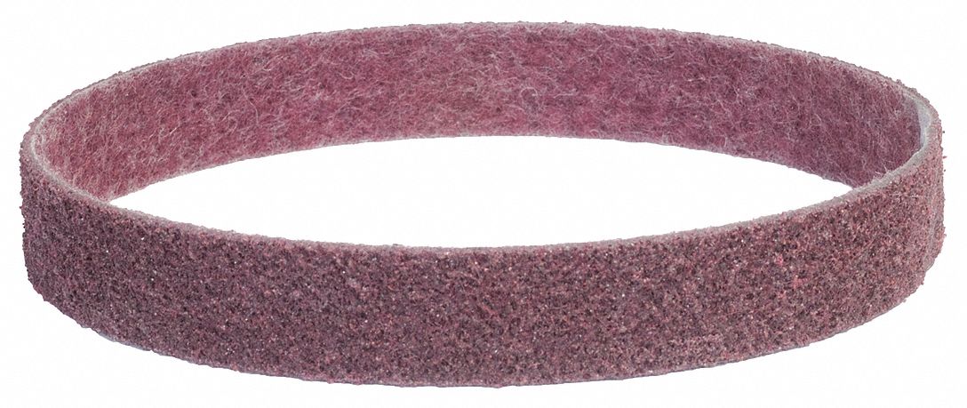 Surface-Conditioning Belt: 1 in W x 21 in L, Aluminum Oxide, Medium, 12 PK