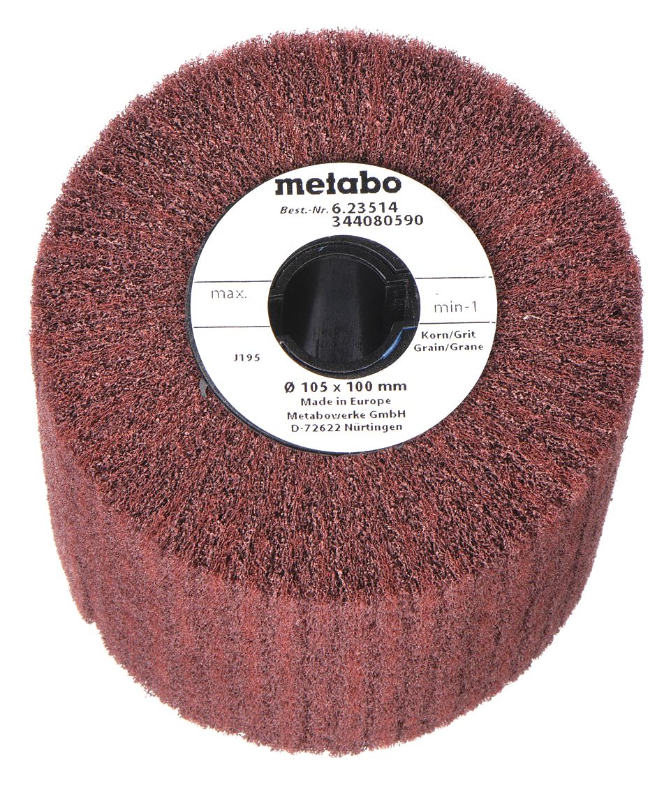 METABO, 4 in Dia x 3 15/16 in W, 1⁄8 in Arbor, Interleaf Flap Wheel ...