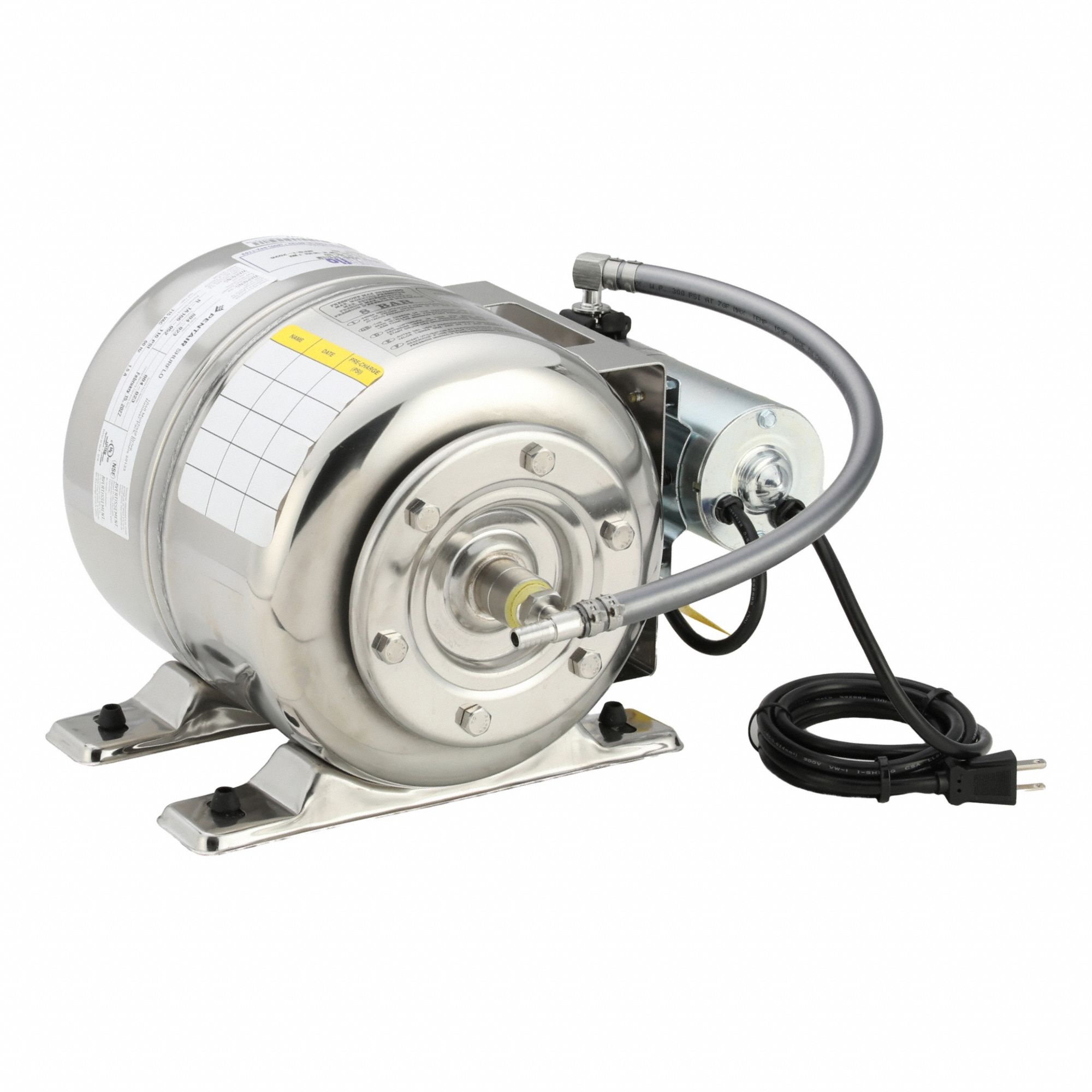 Booster Pump System: 115V AC, 1/3 hp Horsepower, 3/8 in Barbed, 3/8 in Barbed
