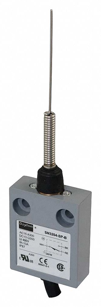 LIMIT SWITCH, CAT WHISKER, 2 MOUNTING HOLES, MINIATURE