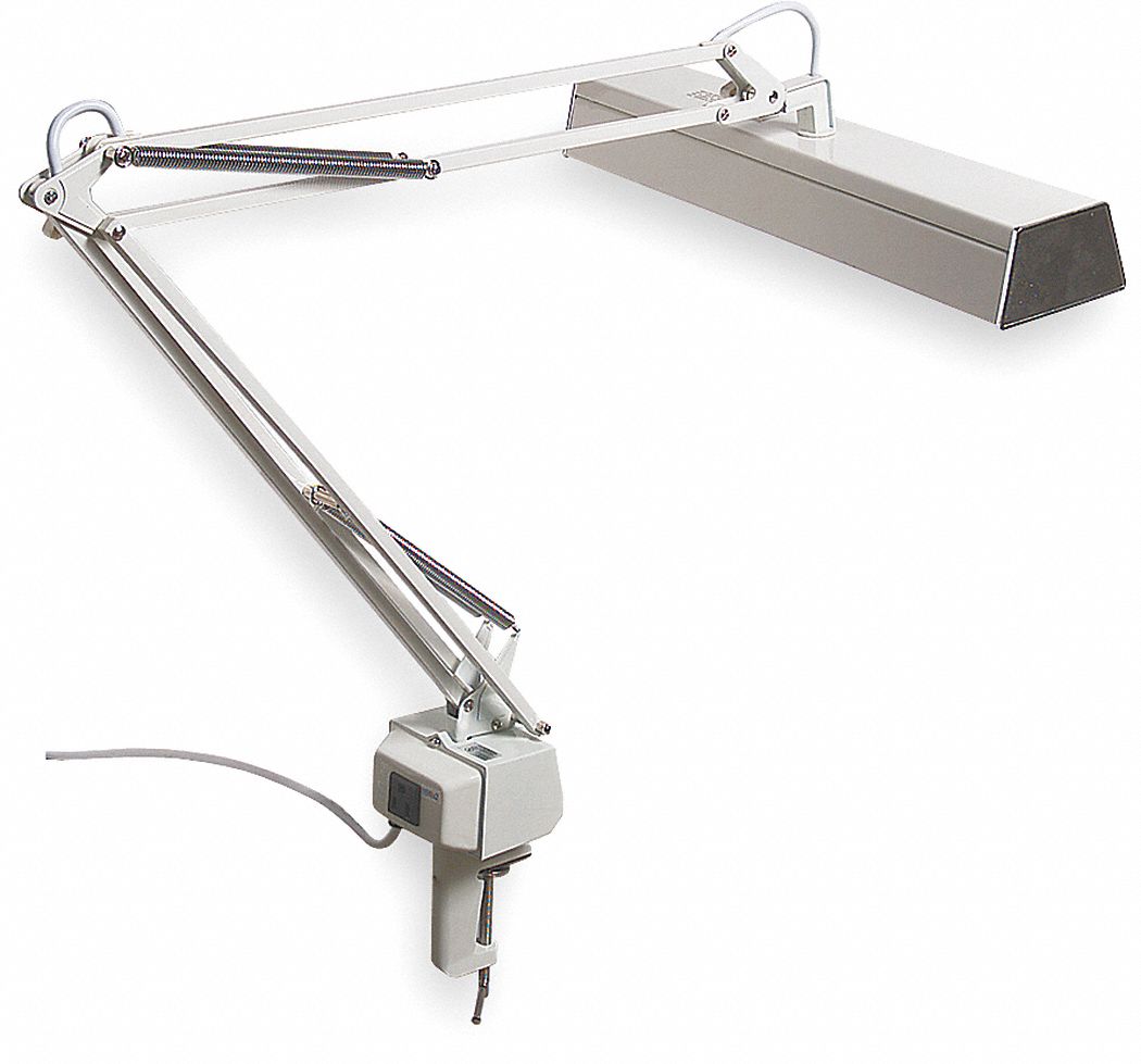 LUMAPRO Articulating Arm Task Light, Fluorescent, 45 in Arm Length, 400