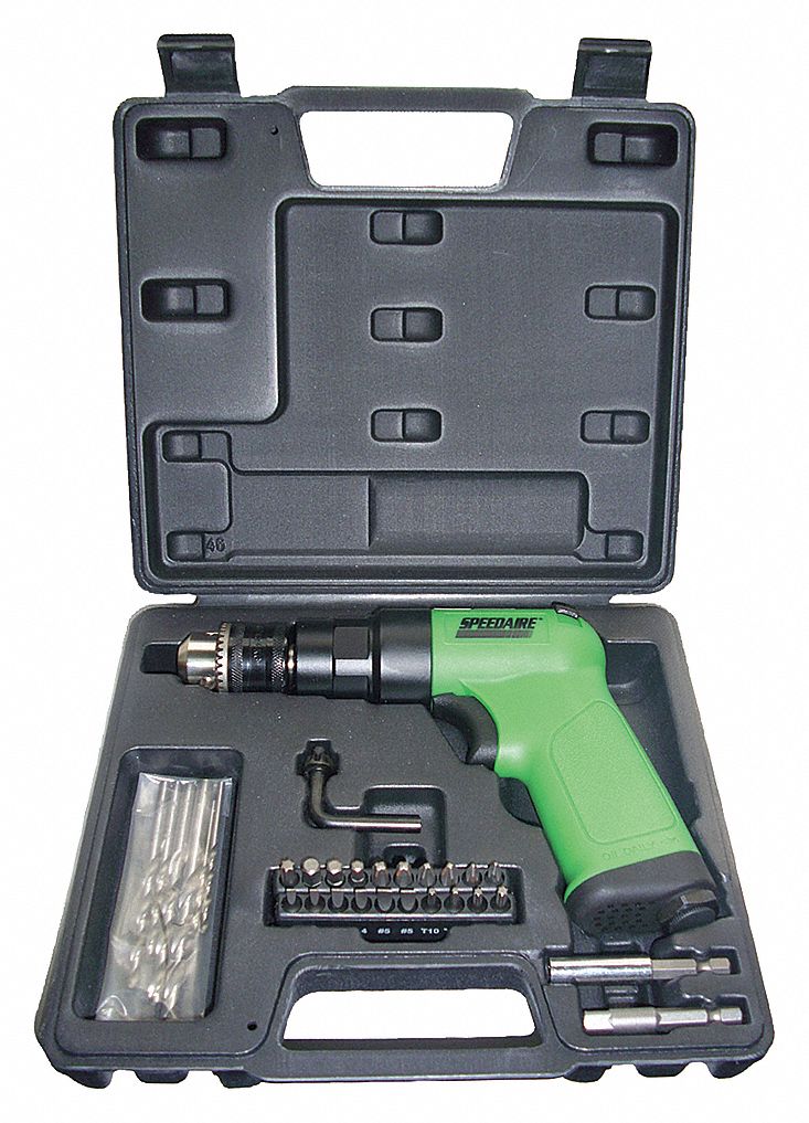 AIR DRILL,INDUSTRIAL,PISTOL,1/4 IN.