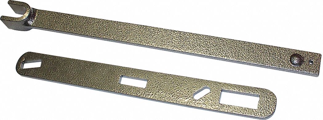 WATER/GAS SHUTOFF WRENCH, ALLOY STEEL, 12 IN/15 IN HANDLE L, 12 IN, 15 IN, SMOOTH