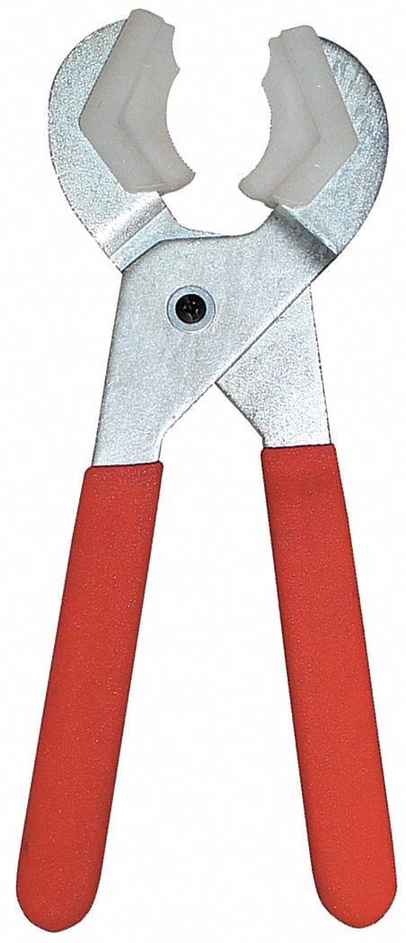 PLUMBING PLIER, SOFT JAW, HARDENED STEEL/RUBBER, 9⅛ IN L, 1/8 TO 4⅝ IN CAPACITY