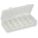 ADJUSTABLE COMPARTMENT BOX, 5 X 9 X 1⅜ IN, CLEAR, 18 COMPARTMENTS, 15 ADJUSTABLE DIVIDERS