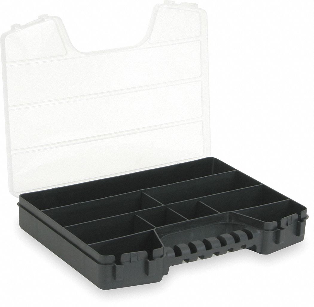 ADJUSTABLE BOX,9 COMPARTMENTS,BLACK