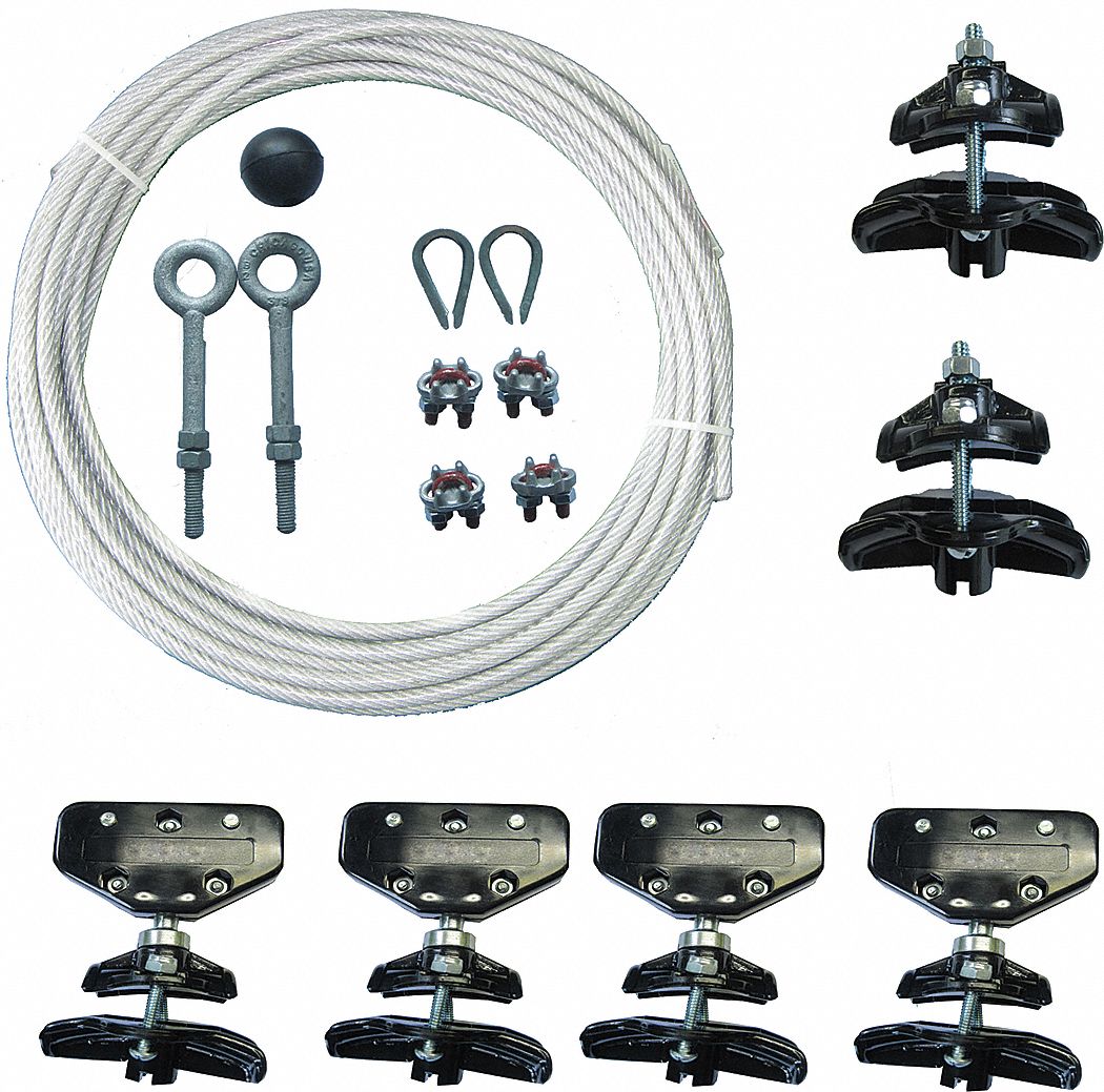 DAYTON FESTOON SYSTEM KIT,1/4 IN ROPE,L 40 Cable/Hose Festoon Systems
